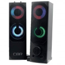 CBR CMS 514L Black, Акустическая система 2.0, питание USB, 2х3 Вт (6 Вт RMS), пластик, RGB-подсветка