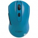 CBR CM 522 Blue, Мышь беспроводная, оптическая, 2,4 ГГц, 800/1200/1600 dpi, 6 кнопок и колесо прокру