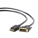 Кабель DisplayPort-DVI Gembird/Cablexpert  3м, 20M/19M, черный, экран, пакет(CC-DPM-DVIM-3M)