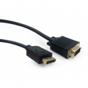 Cablexpert Кабель DisplayPort->VGA, 1,8м, 20M/15M, черный, экран, пакет (CCP-DPM-VGAM-6)