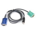 ATEN 2L-5201U Кабель KVM  USB(тип А Male)+HDB15(Male) <->  SPHD15(Male) 1,2м., черный.